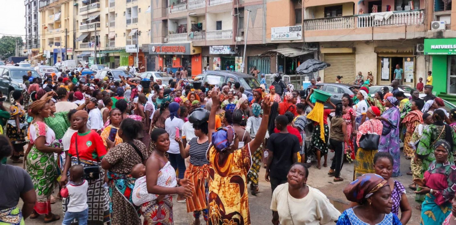 Côte d'Ivoire : Yopougon, les commerçantes déguerpies de Siporex manifestent dans les rues pour exiger leur recasement
