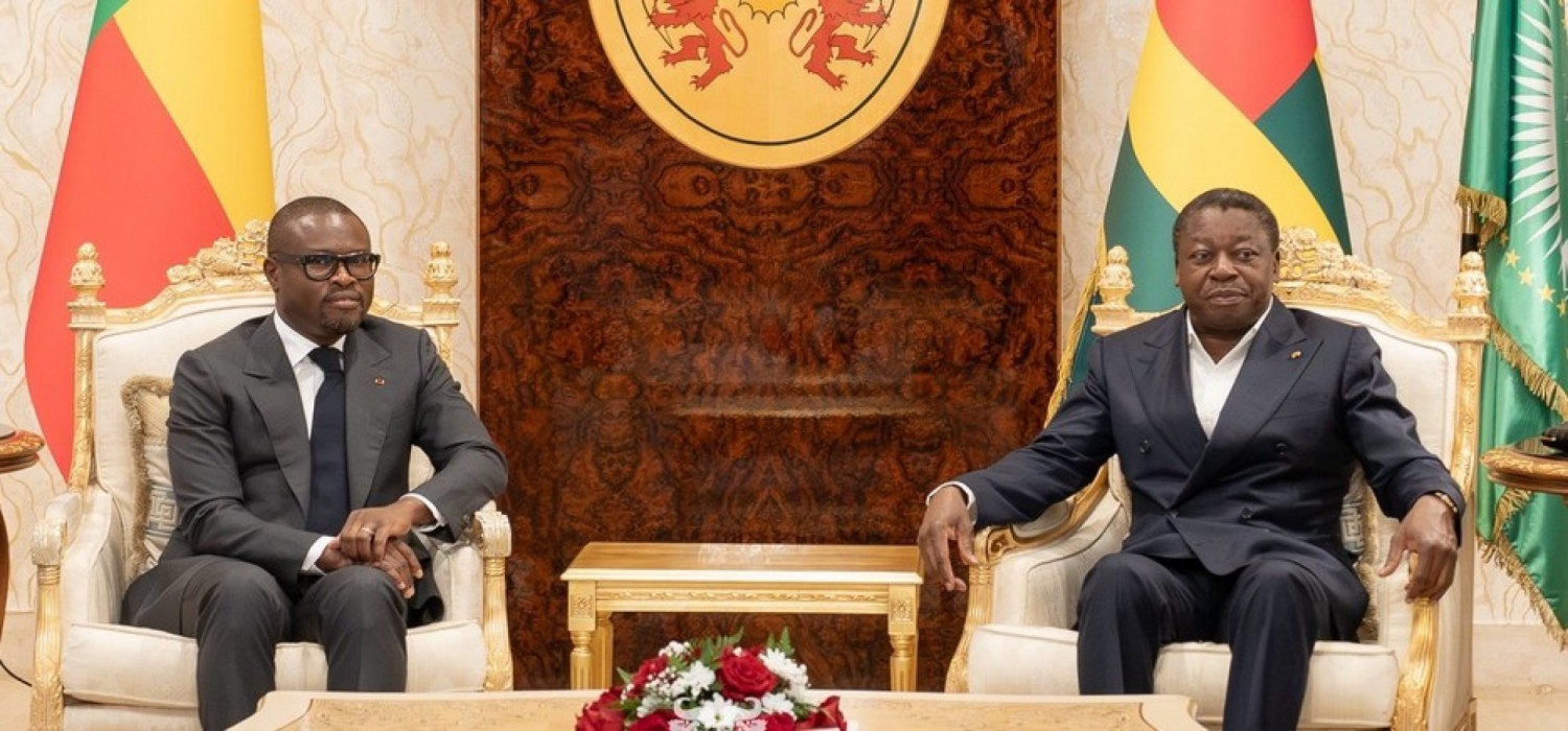 Togo-Benin :  Romuald Wadagni et Faure Gnassingbé discutent à Lomé des sujets d'intérêt commun dont la défense et la sécurité