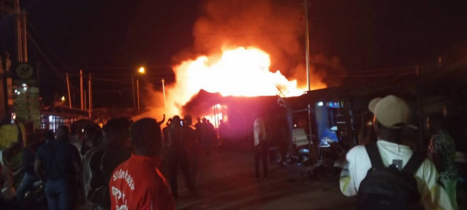 Côte d'Ivoire : Incendie au grand marché de Man, des commerces ravagés, les victimes dans le désarroi