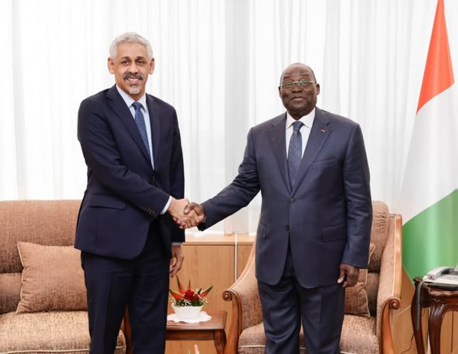 Côte d'Ivoire : Sidi Ould Tah chez Tiémoko Meyliet Koné réaffirme l'engagement de la BAD dans la mobilisation des ressources pour le financement du PND 2026-2030