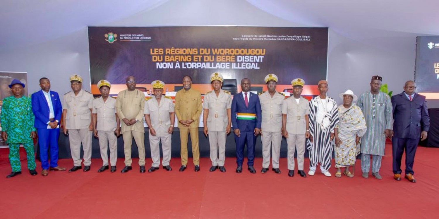 Côte d'Ivoire : Depuis Séguéla, Sangafowa-Coulibaly aux populations : « Vous devez rompre avec les réseaux qui organisent l'exploitation illégale de l'or »