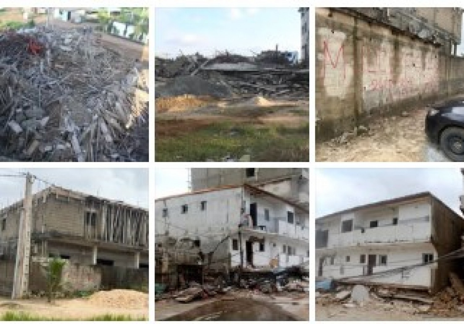 Côte d'Ivoire : Bingerville, démolition d'un immeuble menaçant édifié sans permis de construire