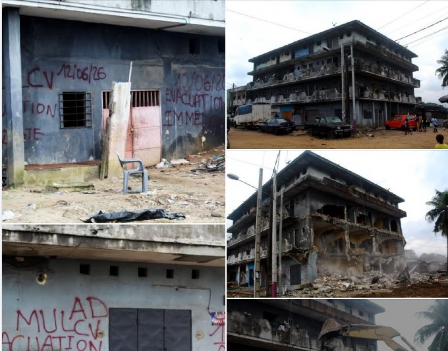 Côte d'Ivoire : Nouvelle démolition d'un immeuble R+3 menaçant ruine à Yopougon