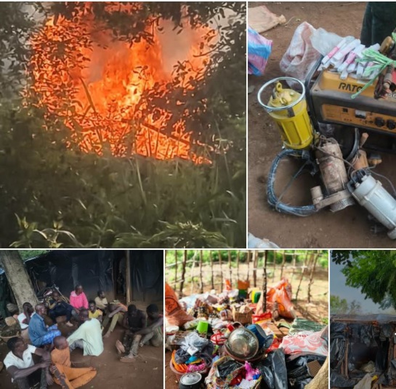 Côte d'Ivoire : Démolition de refuges et arrestation des mineurs illégaux, accompagnée de la confiscation du matériel utilisé pour cette activité nuisible à l'environnement