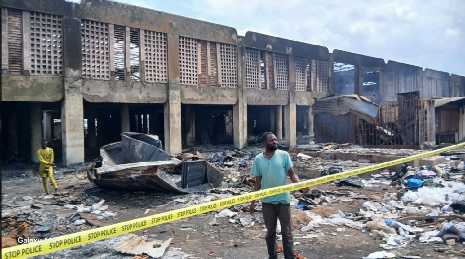 Côte d'Ivoire : Incendie survenu au marché de Bondoukou, le préjudice financier estimé à plus de 2,3 milliards de FCFA