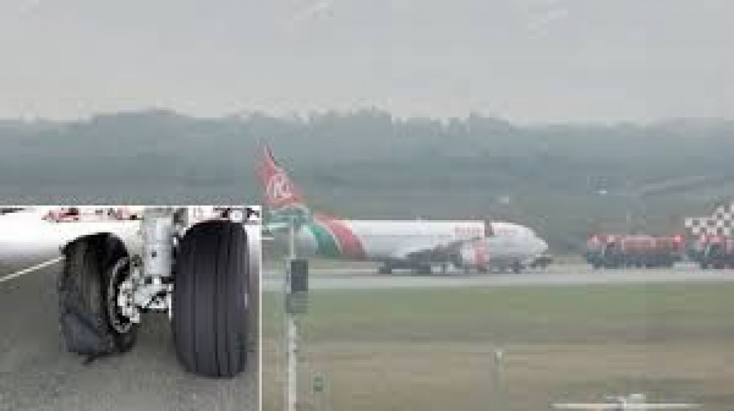 Afrique du Sud : Un pneu éclate à l'atterrissage d'un avion de Kenya Airways, aucun blessé