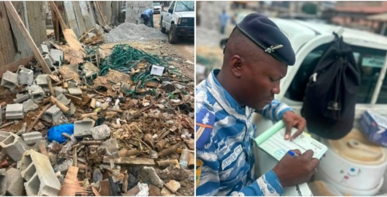 Côte d'Ivoire : Atteinte à la salubrité de l'espace public, saisie de matériel sur un chantier en infraction à Yopougon