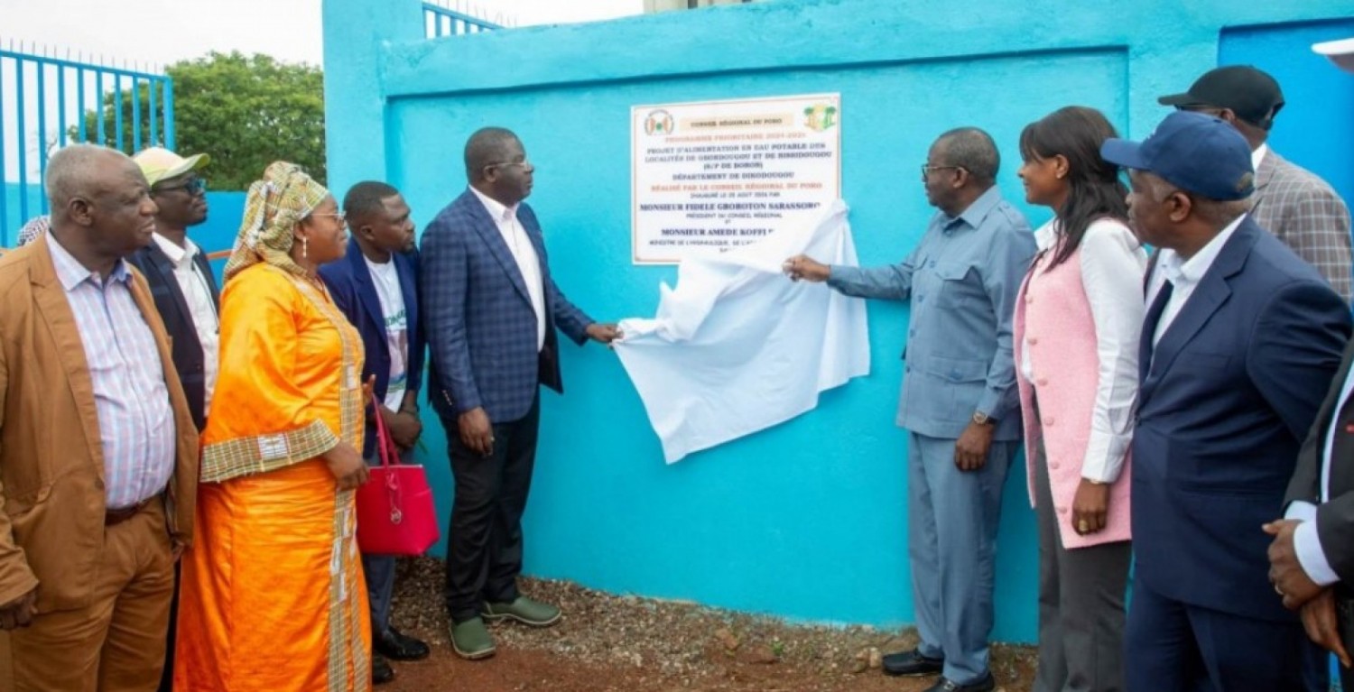 Côte d'Ivoire : Région du Poro, mise en service du système d'alimentation en eau potable dans des localités