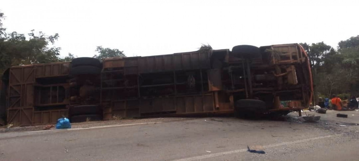 Côte d'Ivoire : Hambol, sortie de route d'un car de transport, 05 morts, bilan provisoire