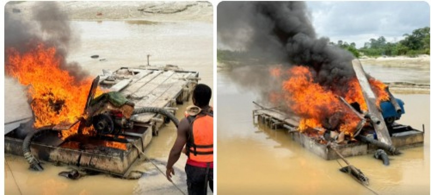 Côte d'Ivoire : Lutte contre l'orpaillage illégal, la Gendarmerie frappe fort dans l'Indénié-Djuablin, plusieurs sites déguerpis et des interpellations