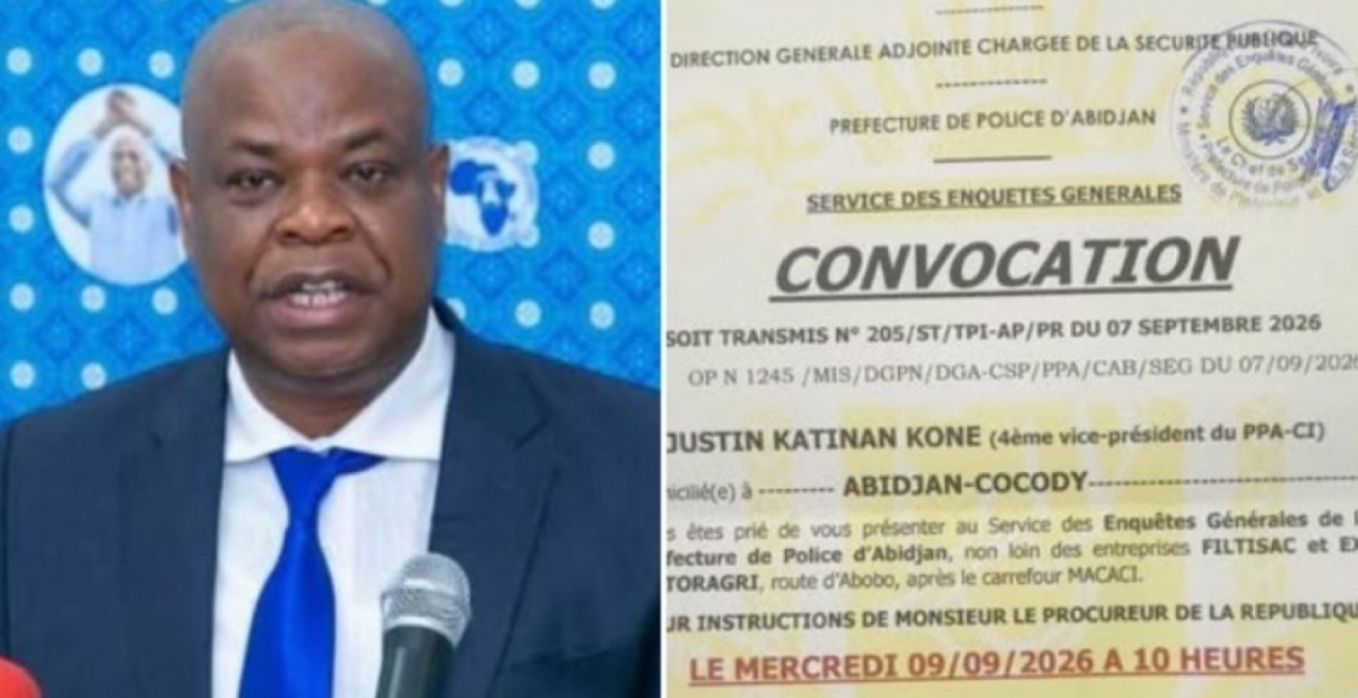 Côte d'Ivoire : Convocation de Katinan à la Préfecture de Police, le contenu de la plainte du RHDP déposée auprès du Procureur révélé