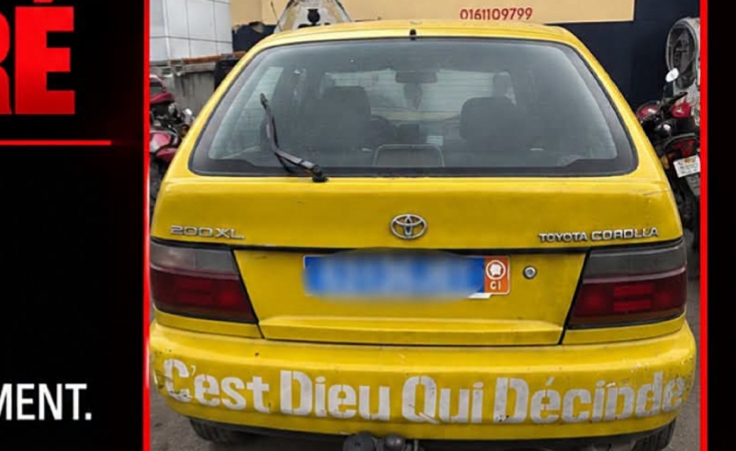Côte d'Ivoire : Angré, volé dans la nuit, un taxi wôrô wôrô retrouvé à Marcory moins de 24 heures plus tard