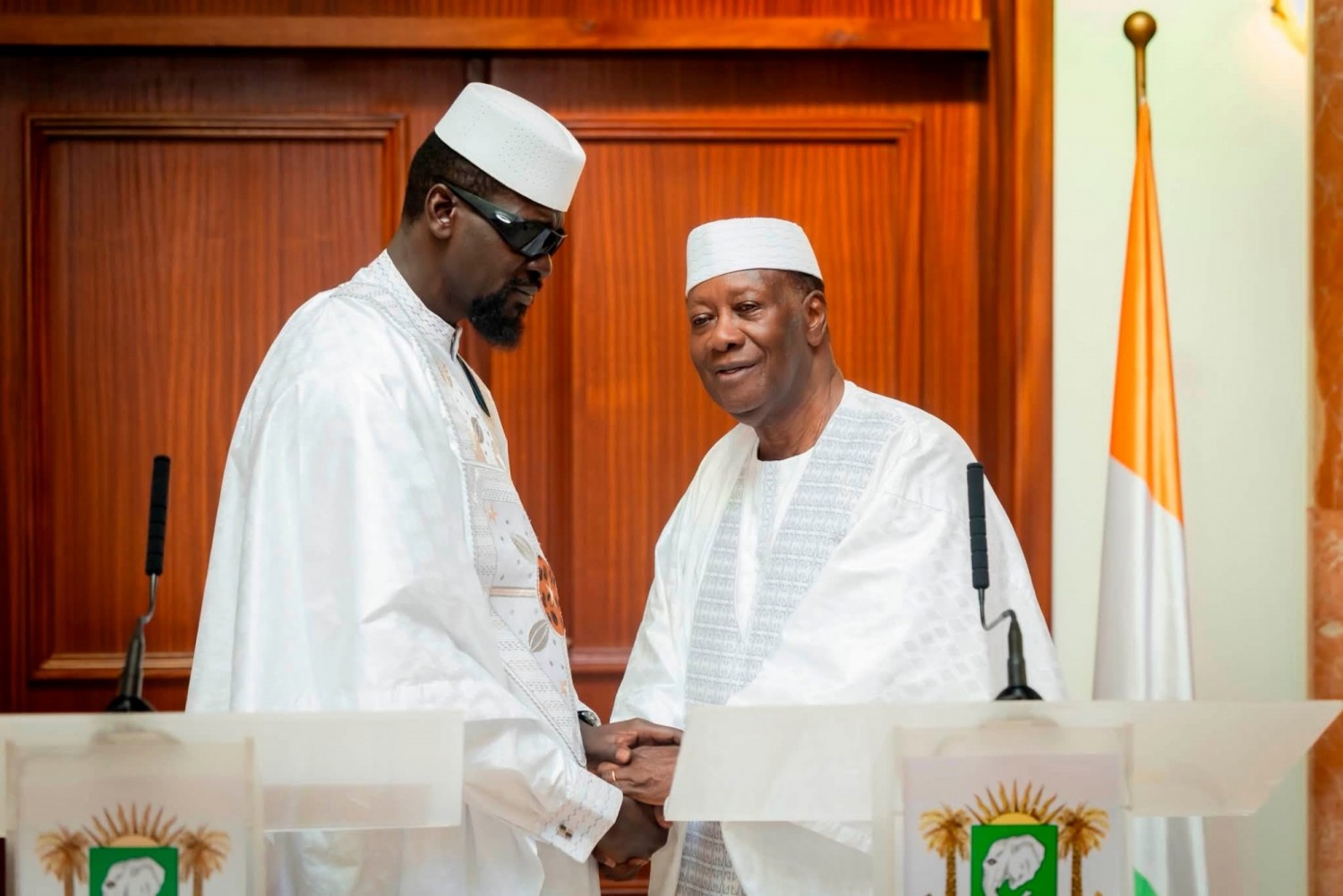 Côte d'Ivoire : Alassane Ouattara : « Les liens entre la Côte d'Ivoire et la Guinée sont solides », l'intégralité des  échanges avec Mamadi Doumbouya