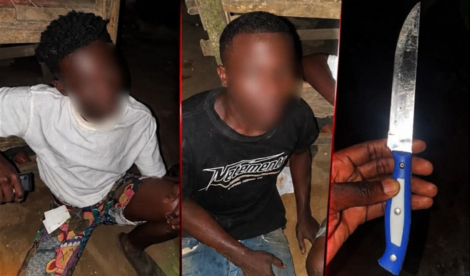 Côte d'Ivoire : Abobo, deux jeunes armés de couteaux interpellés lors d'une patrouille de nuit
