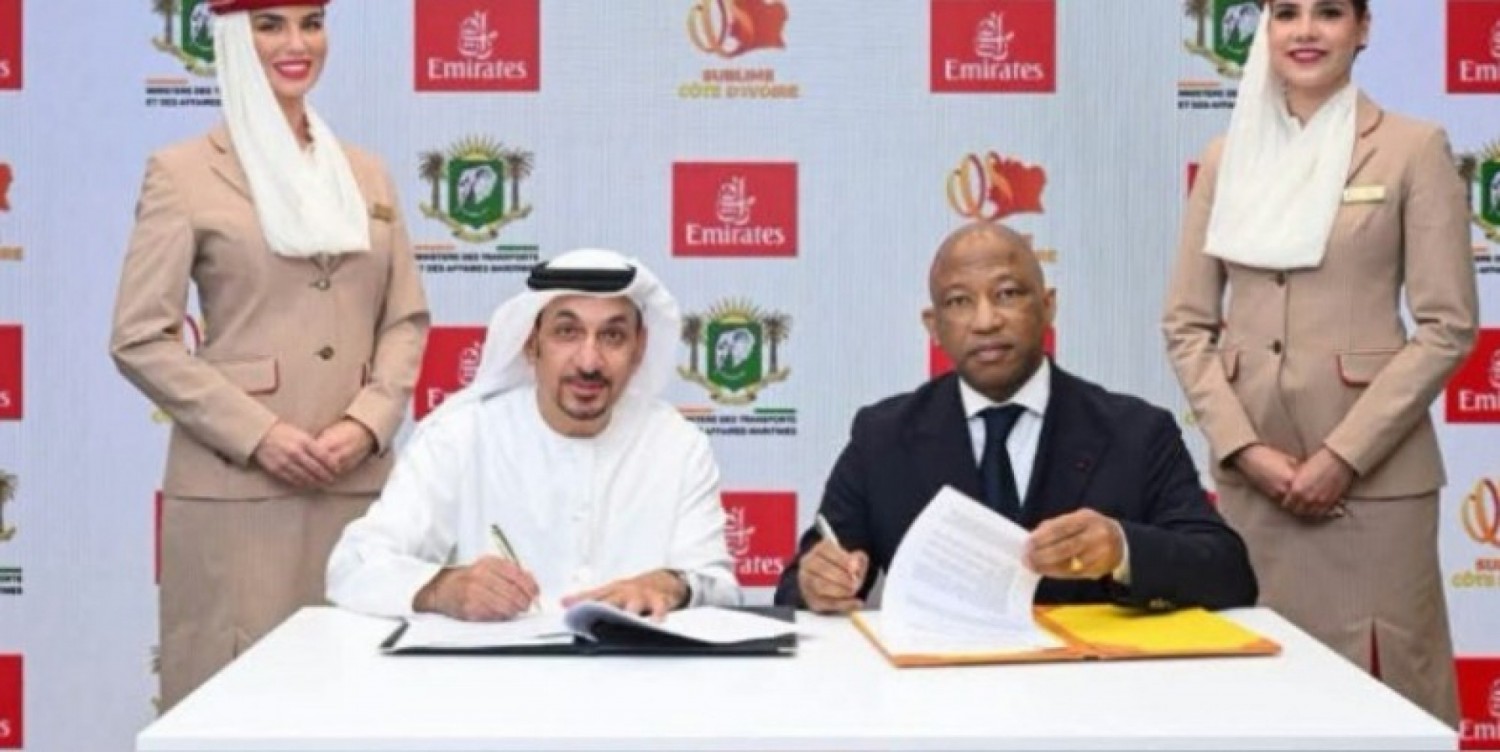 Côte d'Ivoire : Abidjan et  Emirates Airlines signent un accord  pour renforcer la connectivité aérienne et la promotion de la destination Côte d'Ivoire