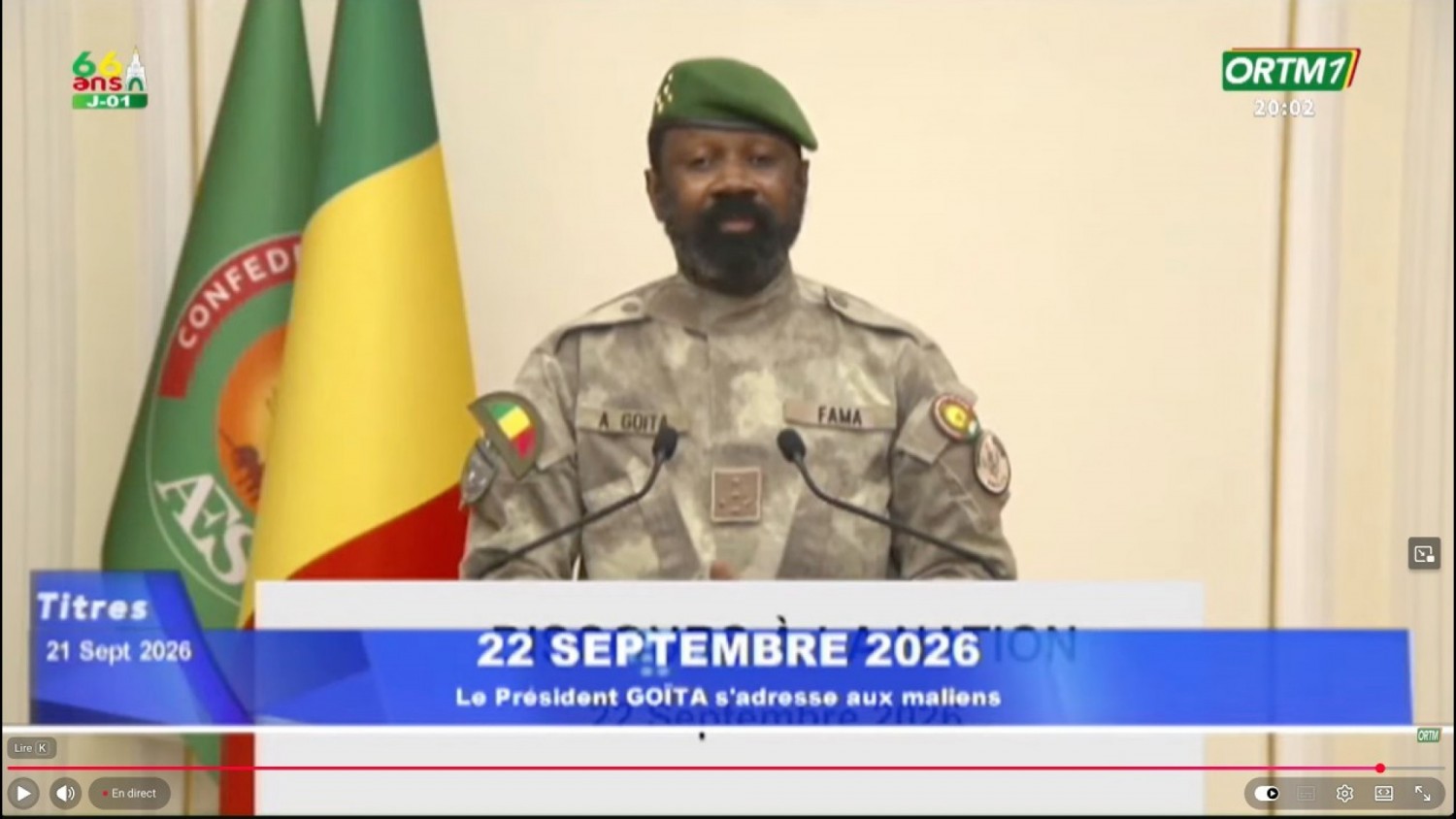 Mali : Assimi Goïta réaffirme sa ligne sécuritaire et appelle à la réconciliation
