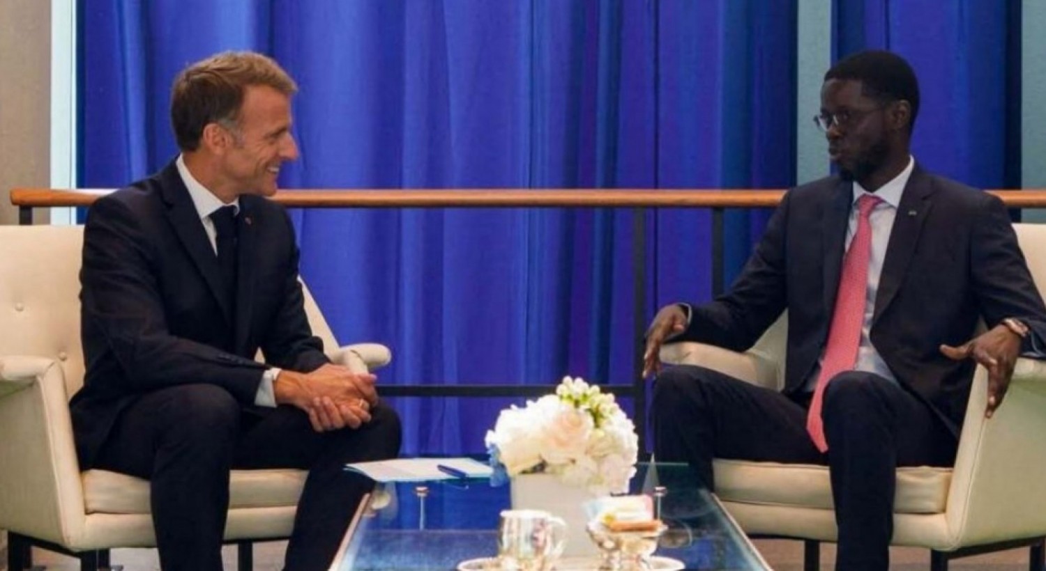 Sénégal-France : Bassirou Faye s'entretient avec Emmanuel Macron à l'ONU