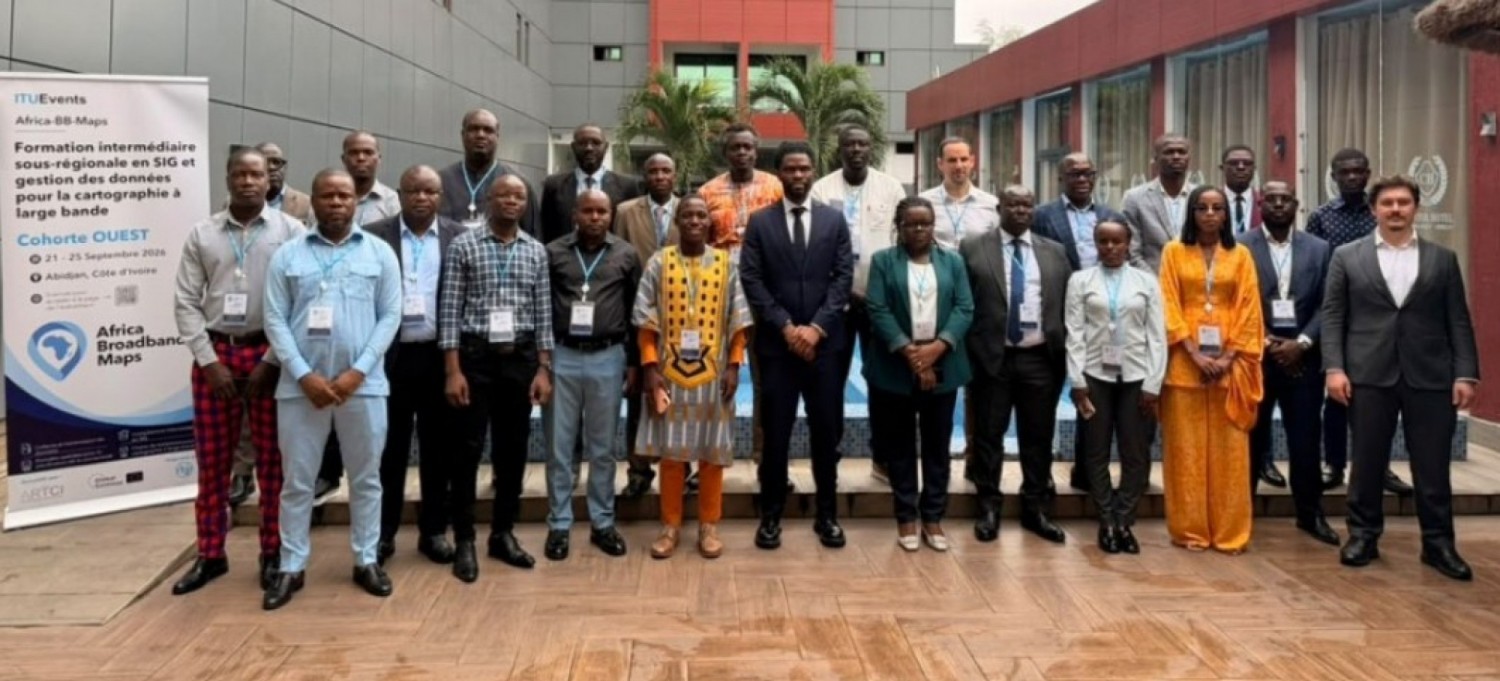 Côte d'Ivoire : L'UIT et l'ARTCI amplifient les compétences en systèmes d'information géographique et en gestion des données