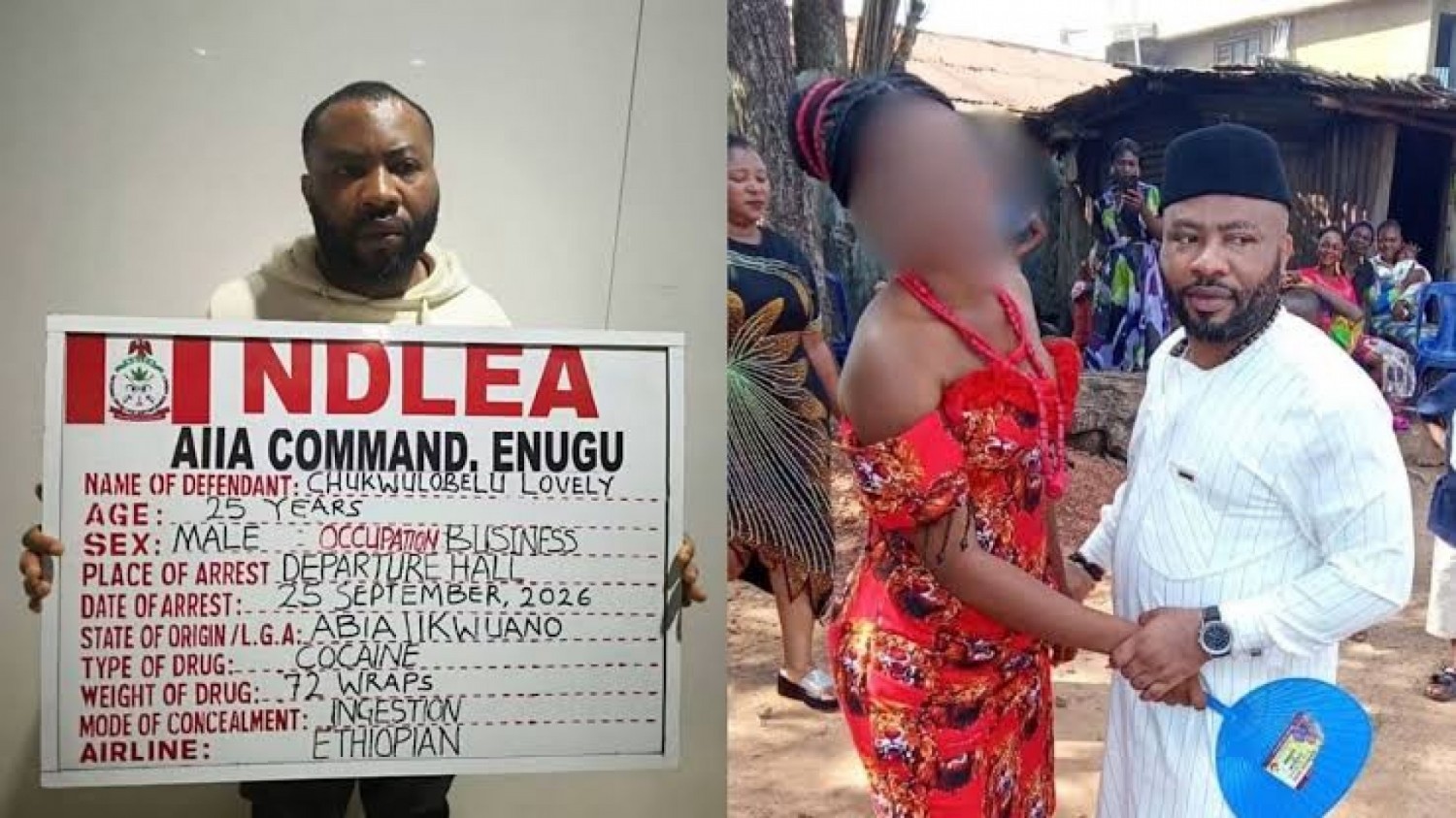 Nigeria : Un jeune marié arrêté à l'aéroport avec plus de 70 boulettes de cocaïne dans l'estomac