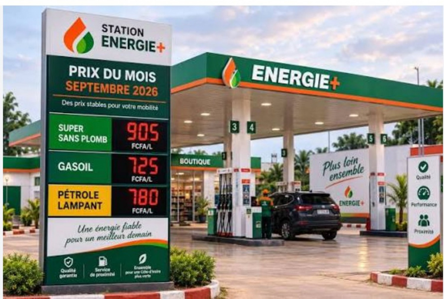 Côte d'Ivoire : Les prix maxima de détail des produits pétroliers sont maintenus inchangés pour la période du 1er au 31 octobre 2026