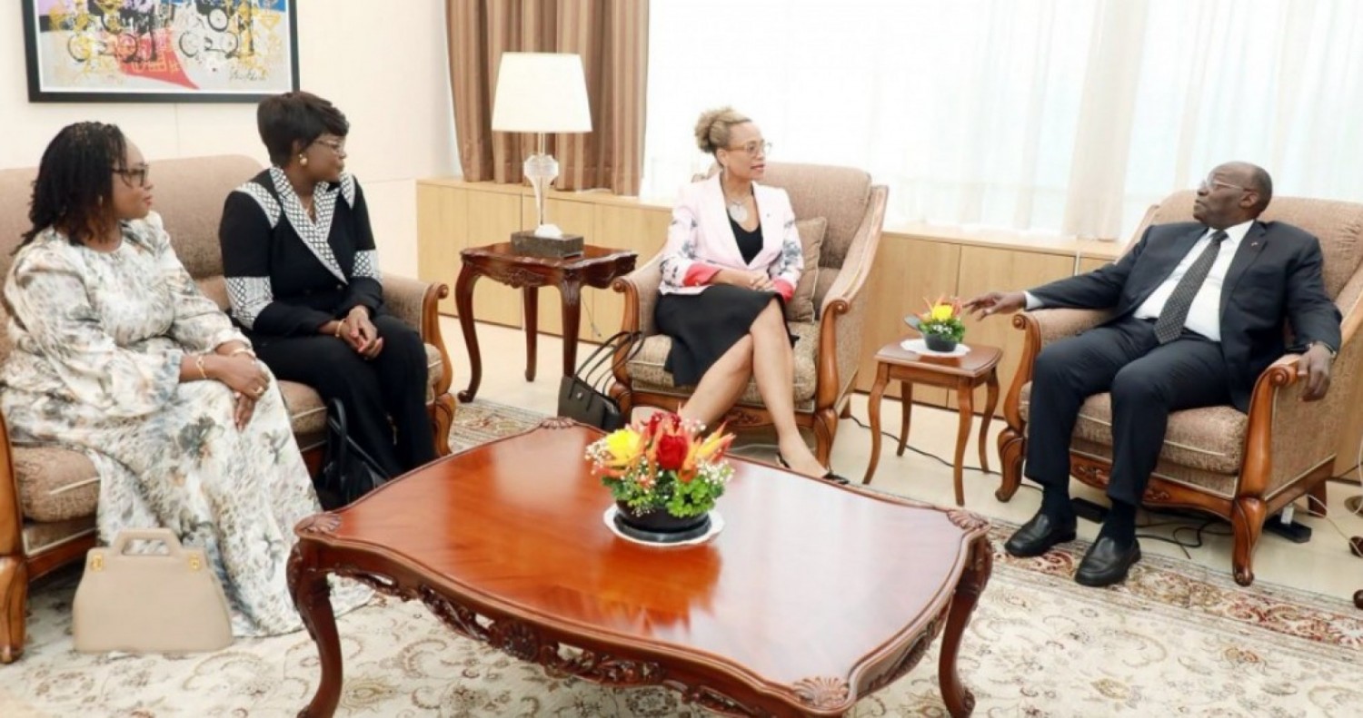 Côte d'Ivoire : L'ex Ambassadrice des USA Jessica Davis BA présente sa nouvelle structure au VP Tiémoko Meyliet Koné