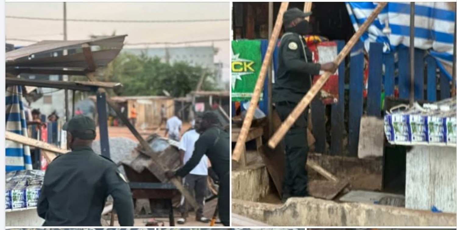 Côte d'Ivoire : A Yopougon, les installations de débits de boissons et divers qui obstruent la voie publique dans le viseur