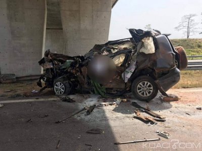 Côte d'Ivoire: Grave accident sur l'autoroute du nord Pk 155, 02 morts et 02 blessés graves