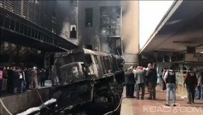 Egypte :  Un accident de train suivi d'un incendie  fait au moins 20 morts et 40 blessés