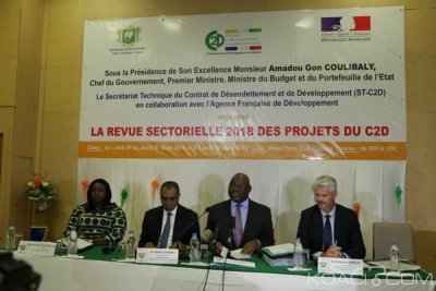 Côte d'Ivoire : Revue sectorielle de 2018 du C2D, 27 conventions d'affectations signées pour un montant total de 1138,3 milliards de FCFA