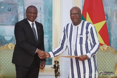 Burkina Faso-Côte d'Ivoire : Sécurité,  le ministre Hamed Bakayoko échange avec le président Kaboré