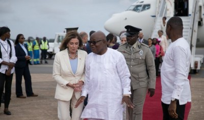 Ghana-USA: Nancy Pelosi à Accra pour des discussions de haut niveau