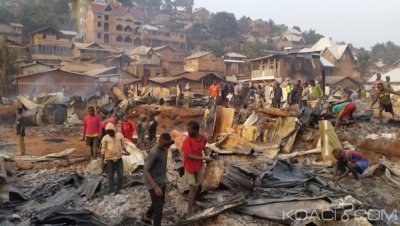 RDC: A Bukavu ,des dizaines de maisons partent en fumée dans un incendie