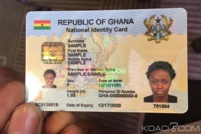 Ghana : Carte d'identité pour non-ghanéens à  120 dollars