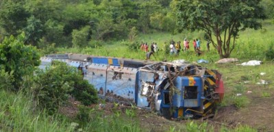 RDC:  Un train déraille et fait 50 morts dans le sud est