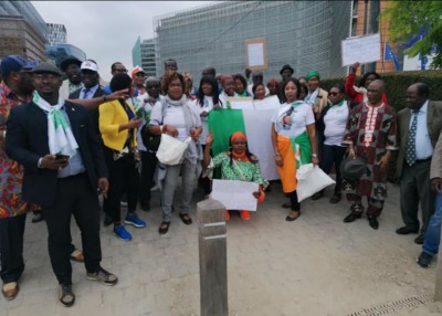 Côte d'Ivoire: Des militants du PDCI-RDA ont manifesté ce lundi devant le siège de l'UE à Bruxelles