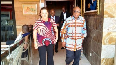 Côte d'Ivoire: De retour de Bruxelles, Assoa Adou reçoit Joséphine Gauld, ambassadrice de l'Angleterre