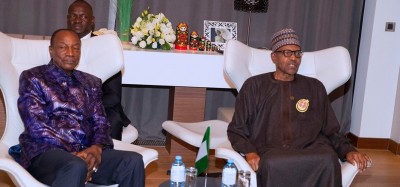 Nigeria-Guinée: Echanges entre Buhari et Condé en Russie