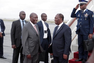 Côte d'Ivoire: Alassane Ouattara a regagné Abidjan après une mission au Japon et en  Russie