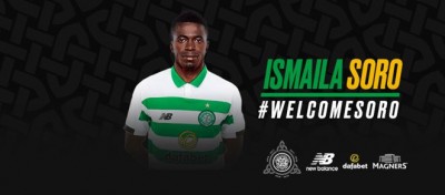 Côte d'Ivoire : Le Celtic de Glasgow annonce avoir conclu un contrat avec l'ivoirien Ismaïla Soro sous réserve d'un permis de travail
