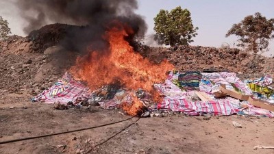 Burkina Faso : Incinération des contrefaçons des pagnes  de la fête de la femme