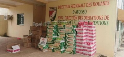 Côte d'Ivoire: COVID-19, trafic de gels hydro alcoolique vers le Ghana, 2525,120 litres interceptés à Aboisso par la douane