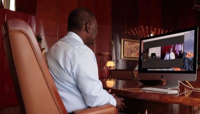 Côte d'Ivoire : Covid19, Alassane Ouattara et Amadou Gon en visioconférence pour préparer le conseil des ministres ainsi que le CNS prévu jeudi