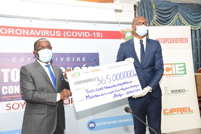 Côte d'Ivoire : Coronavirus, Eranove apporte un soutien de 365 millions de FCFA au Ministère de la Santé