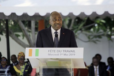 Côte d'Ivoire :  Amadou Gon Coulibaly présidera vendredi la célébration de la fête du travail qui se déroulera au restreint à l'auditorium de la Primature