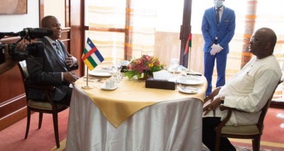 Burkina Faso : Le président Centrafricain Faustin-Archange Touadéra en visite privée