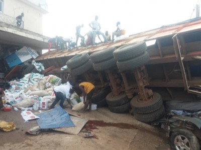 Côte d'Ivoire: Bouaké, dans une manœuvre destructrice, un routier occasionne un mort et des blessés