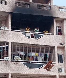 Côte d'Ivoire : Abobo-Gare, un incendie déclaré dans un immeuble, plus de peur que de mal
