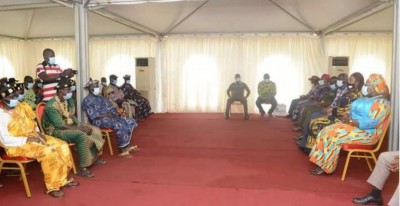 Côte d'ivoire : En prélude de la visite d'Etat, Anne Ouloto porteuse d'un message d'Alassane Ouattara aux chefs Agni Ahaly