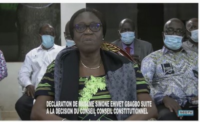 Côte d'Ivoire : Après la décision du Conseil Constitutionnel, Simone Gbagbo appelle à la discussion «Nous n'avons pas besoin d'une nouvelle crise»