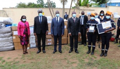 Côte d'Ivoire, Le District d'Abidjan fait un don de 100 millions de matériels aux pompiers civils, la gratitude du  Ministre Vagondo Diomandé